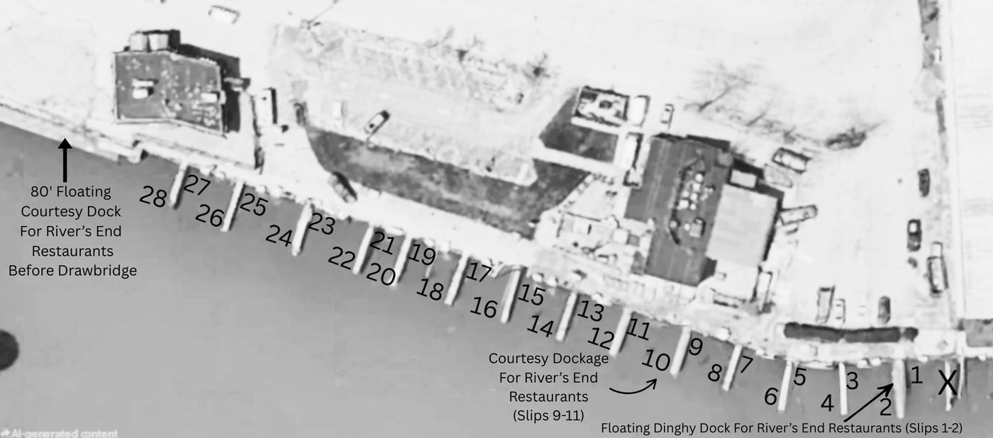 Chartroom at River's End in Racine,WI Slips Diagram Chartroom at River's End in Racine,WI Slips Diagram